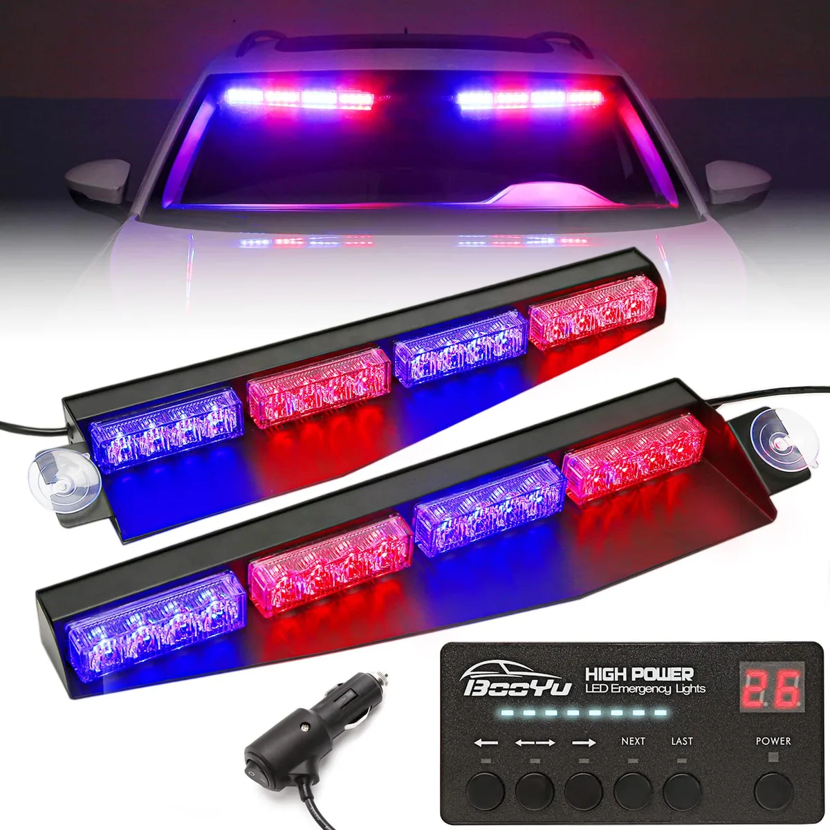red blue vs green flashing lights comparison