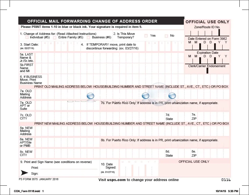 Reporting Changes: Reporting changes in address or ownership.