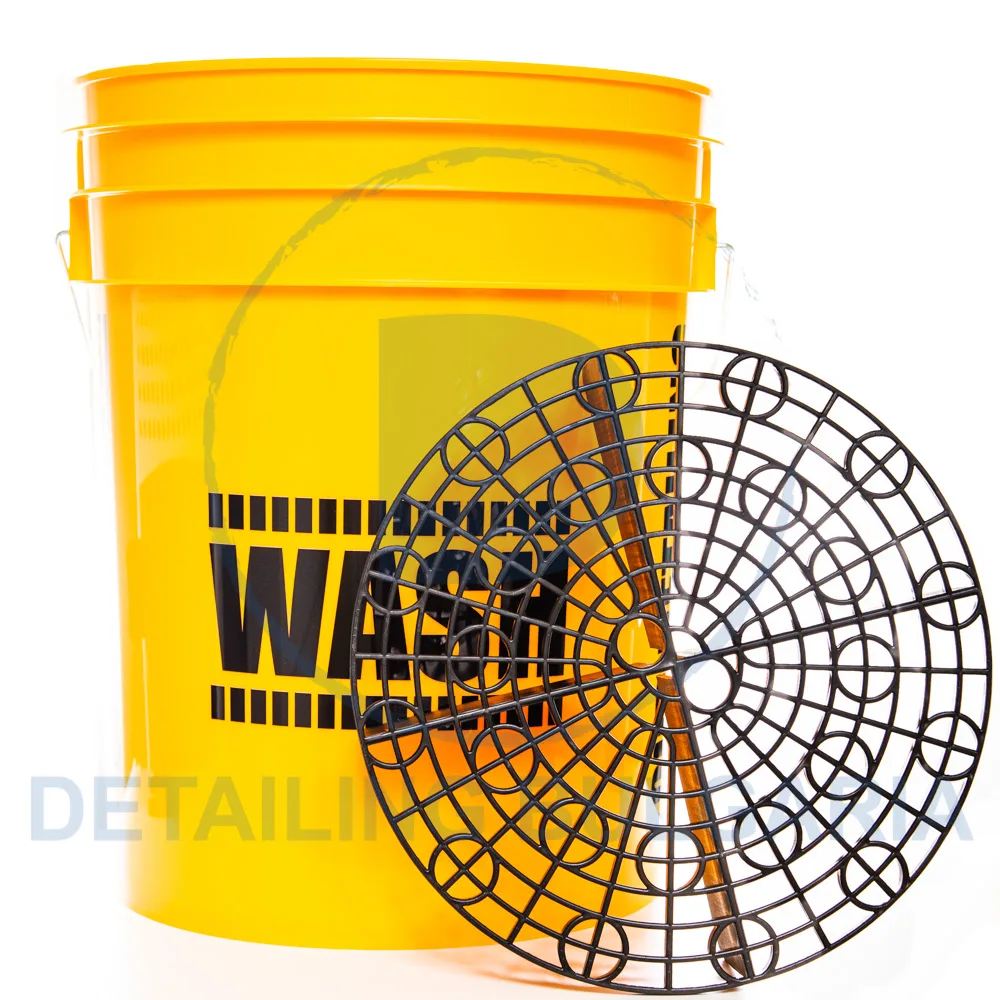rinseless wash bucket with grit guard