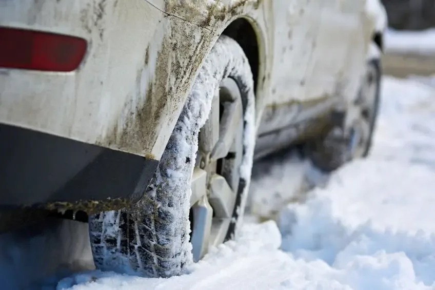 road salt on car paint winter