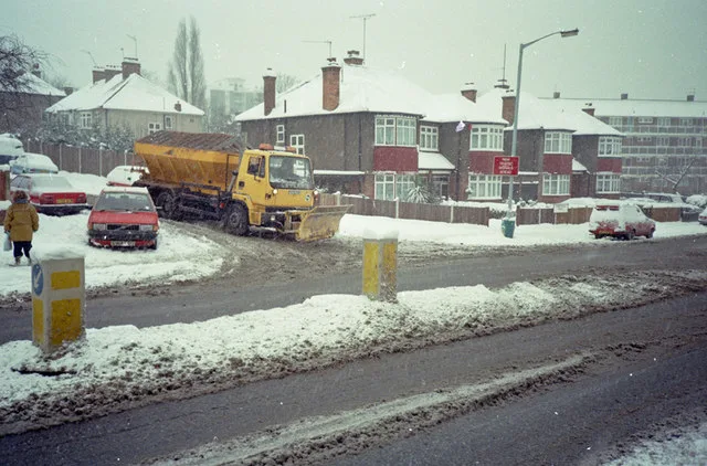 road salt spray on vehicle