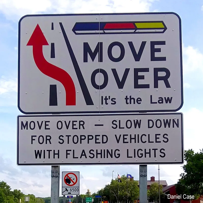 road sign move over law