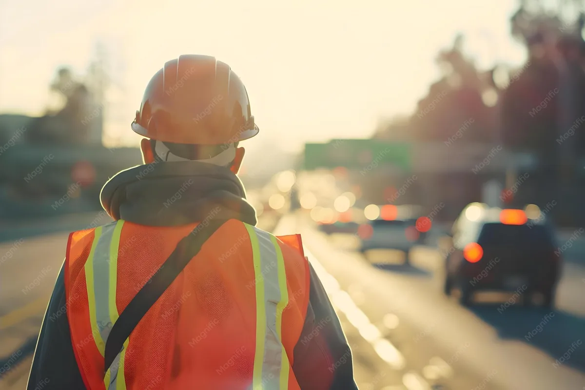 roadside reflective safety vest emergency worker