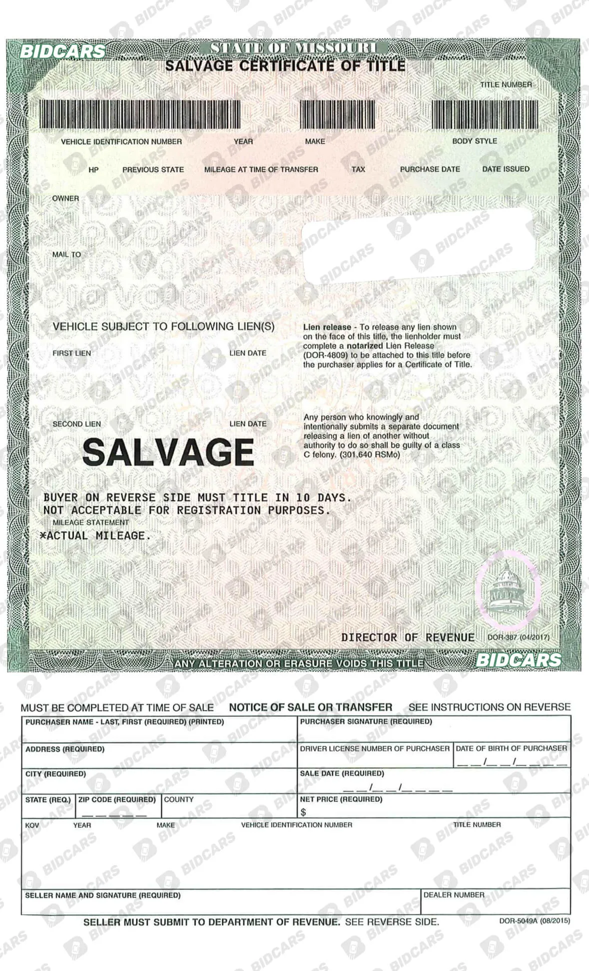 salvage title branded title comparison