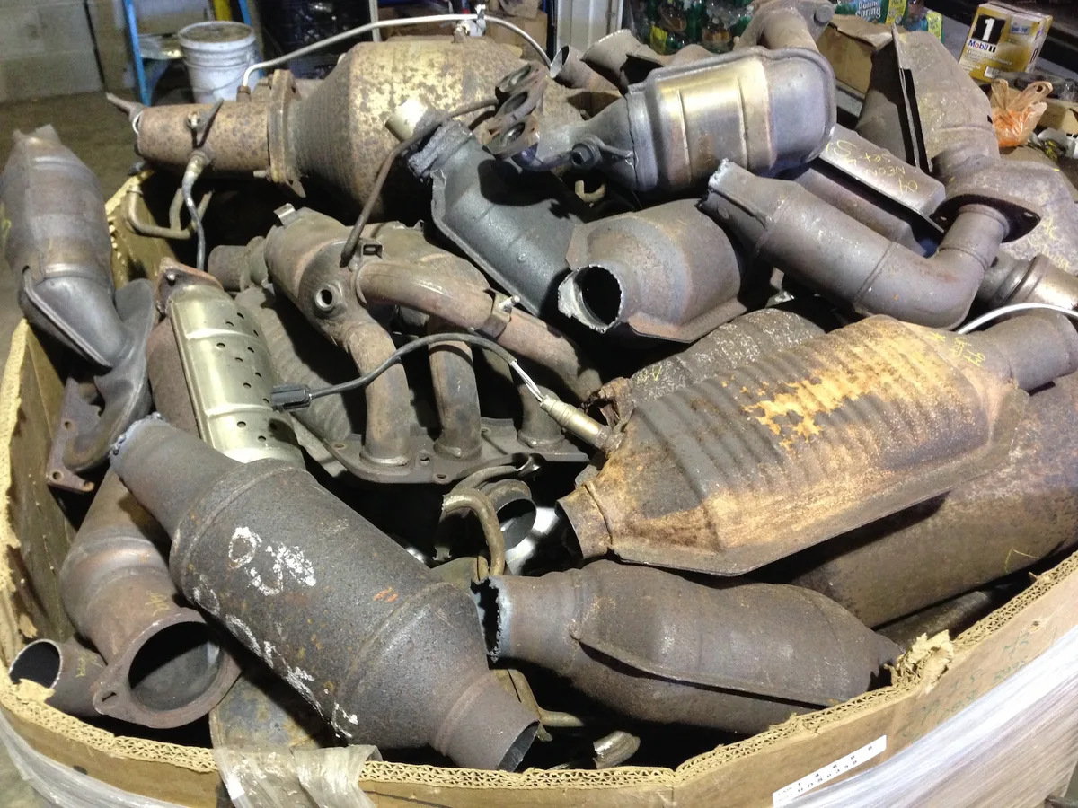 scrap metal yard catalytic converters