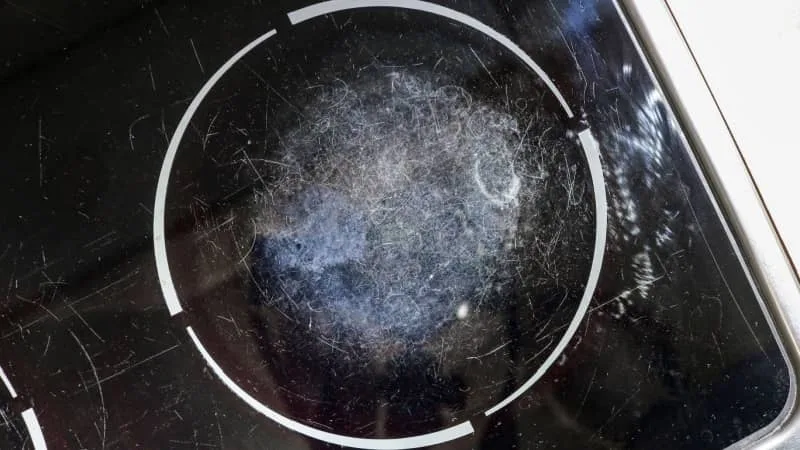 scratched glass stovetop