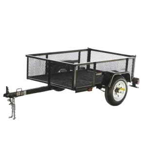 Small utility trailer parked on driveway
