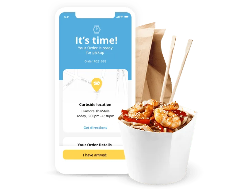 smartphone curbside pickup app