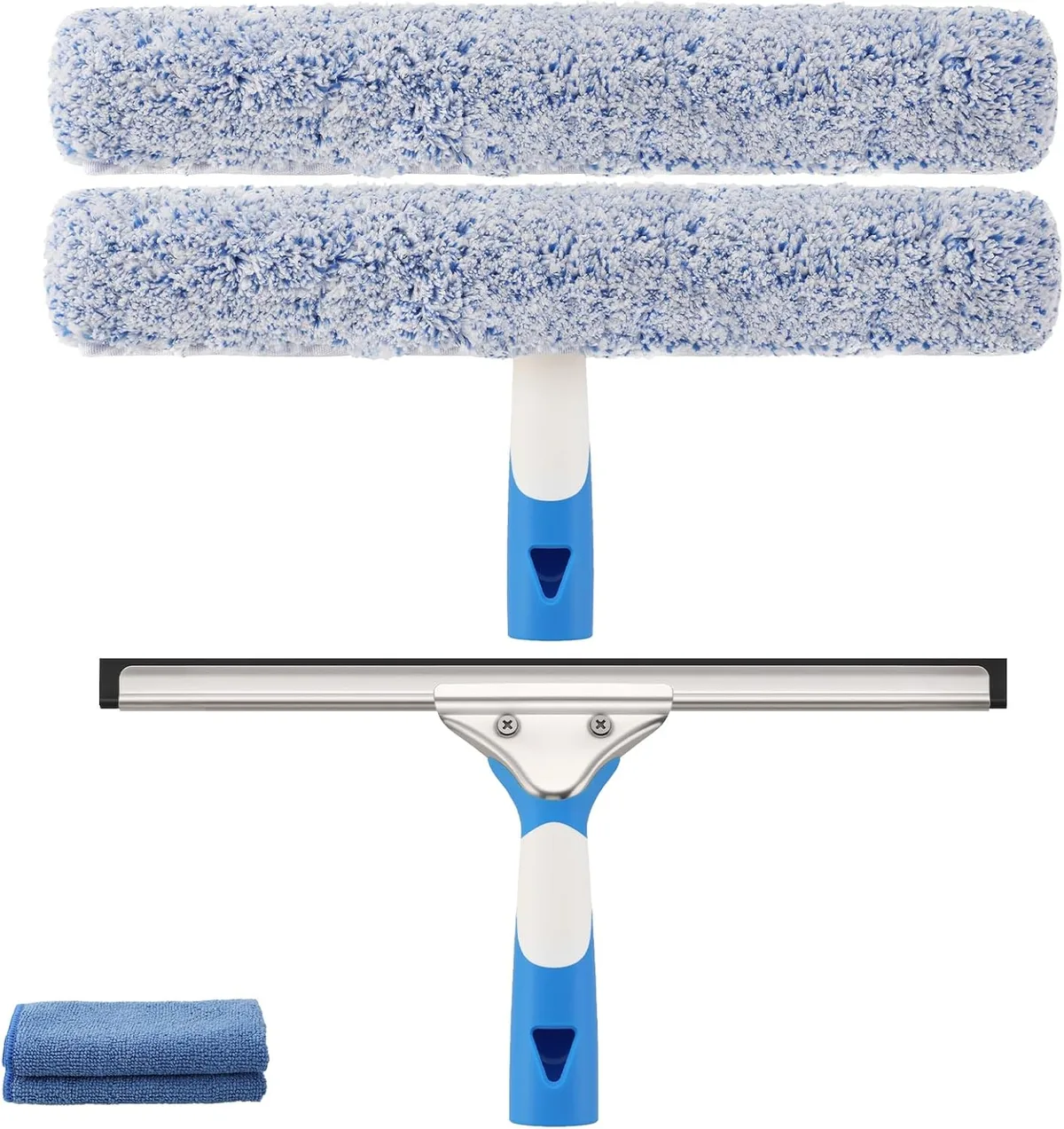 squeegee and microfiber cloth comparison