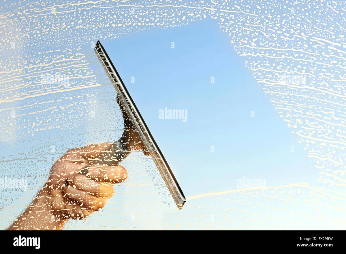 squeegee window cleaning technique