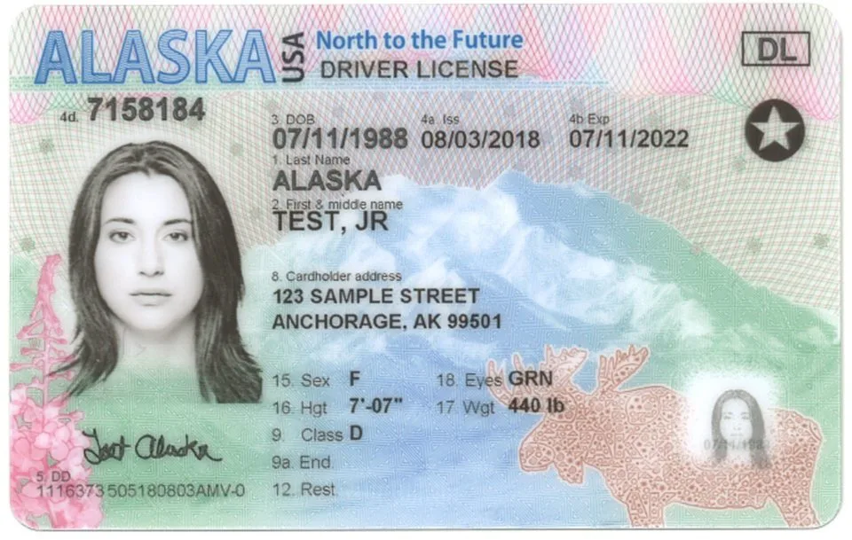 standard vs REAL ID Alaska license
