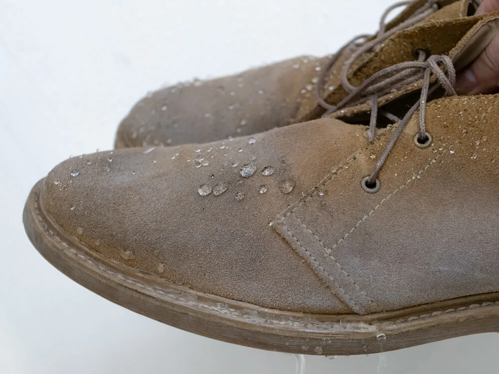 suede water damage shoes