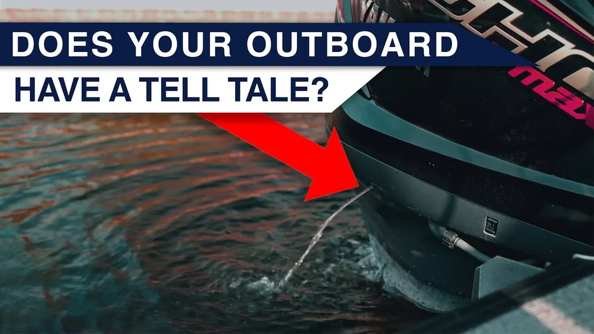 tell tale water stream outboard motor