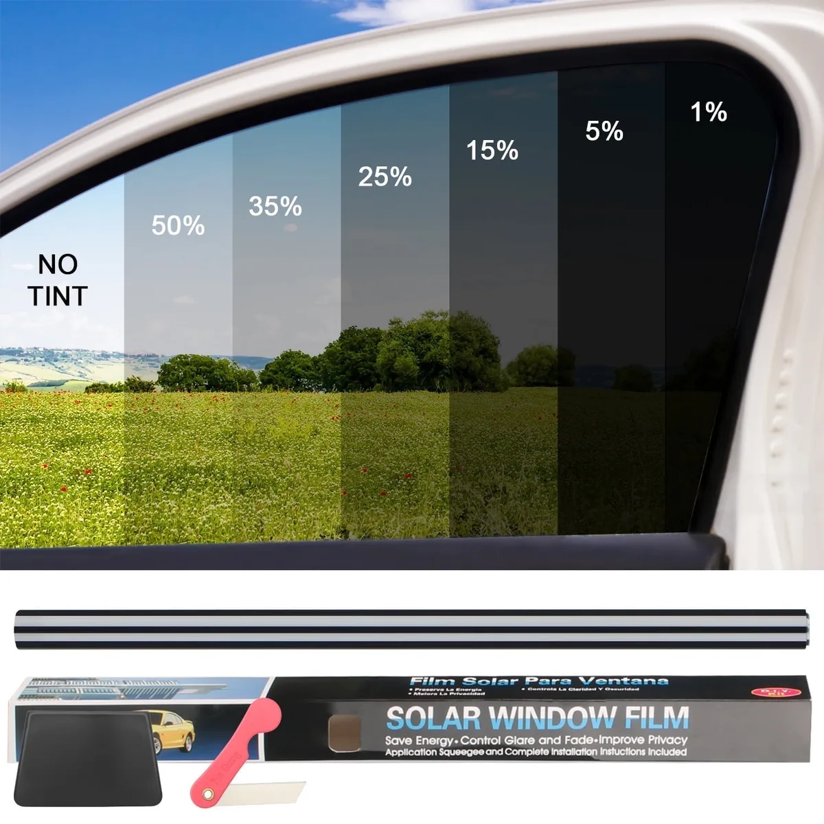 tinted car window