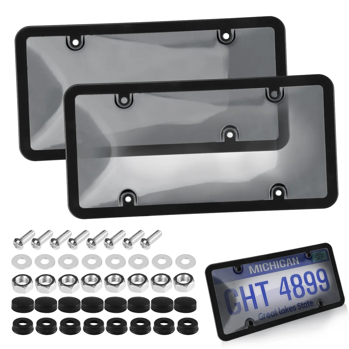 tinted license plate cover