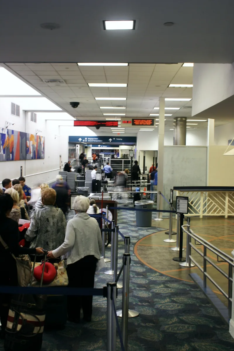 TSA checkpoint at airport