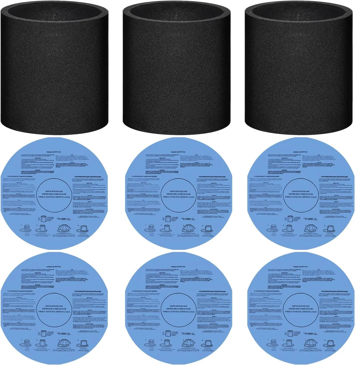 vacuum filter types dry vs wet foam paper