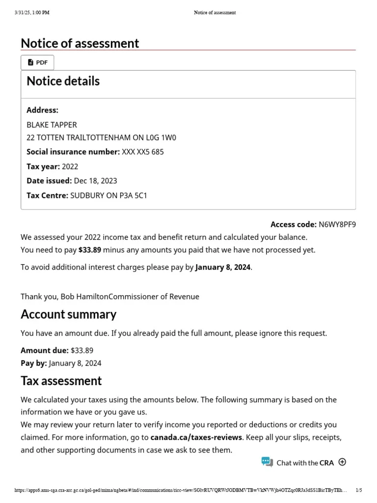 vehicle assessed value notice
