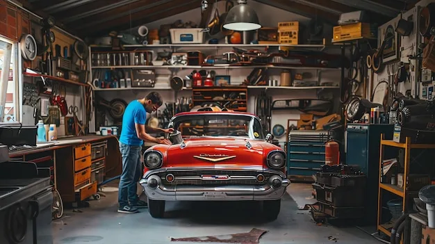 vintage car restoration garage