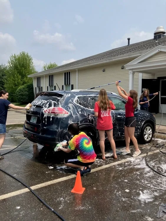 volunteer car wash team