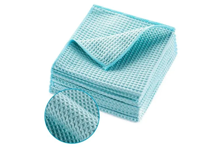 waffle weave microfiber towel for glass