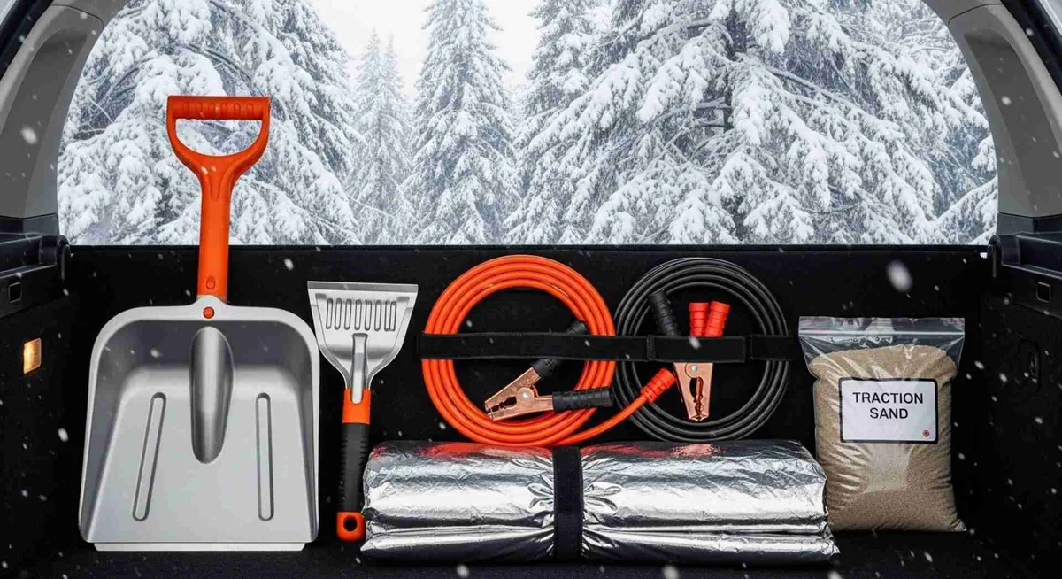 winter survival kit car trunk