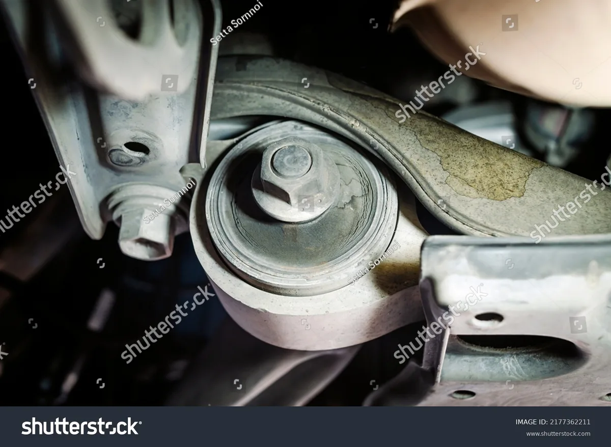 worn suspension control arm bushing