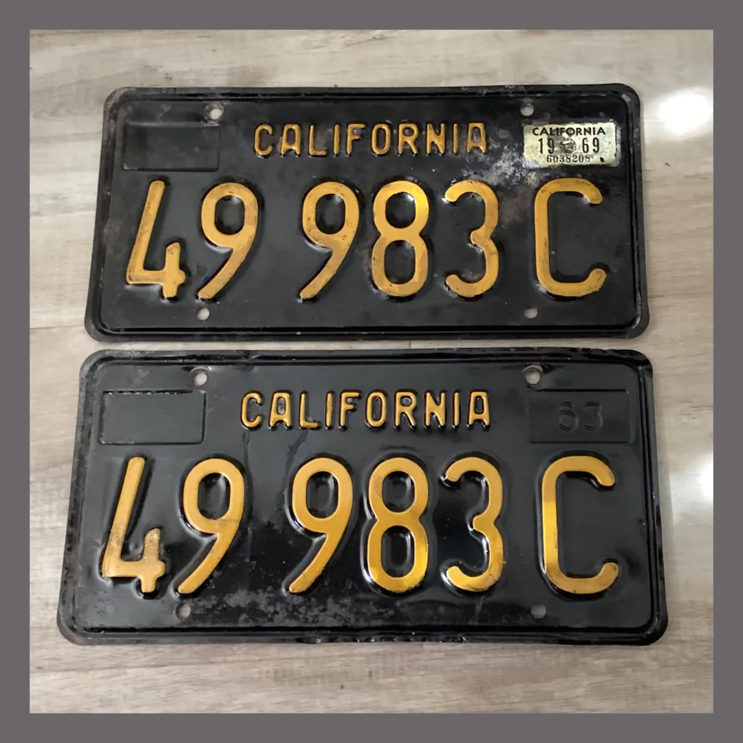 year of manufacture plate California