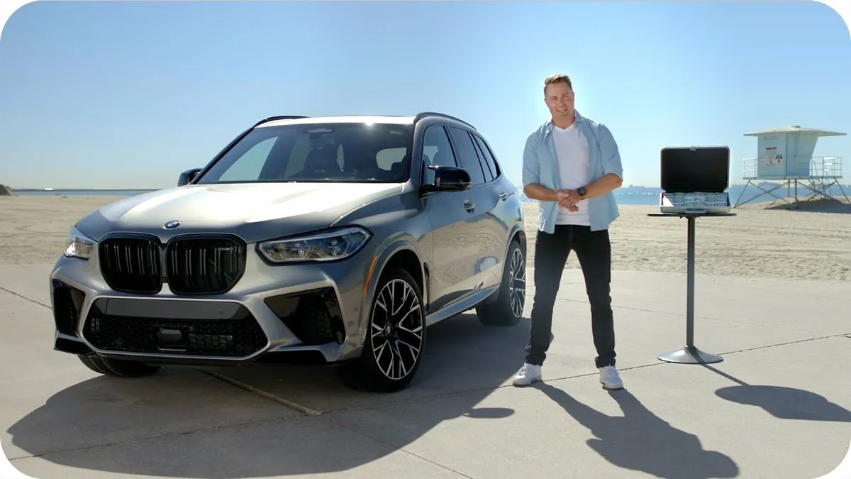 2021 BMW X5 at car wash entrance