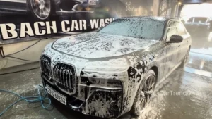 2023 BMW 740i in automatic car wash