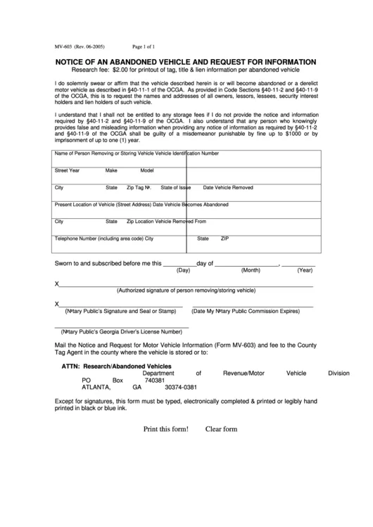 48-hour abandoned vehicle notice Delaware
