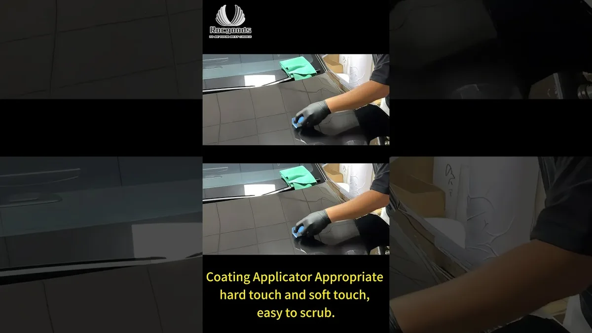 applying ceramic wax to car