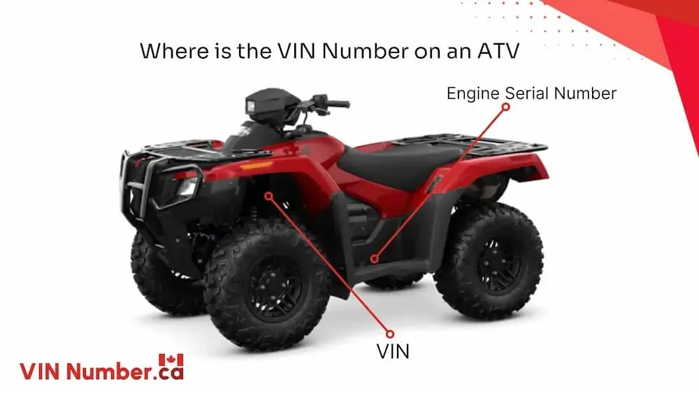 ATV VIN location diagram