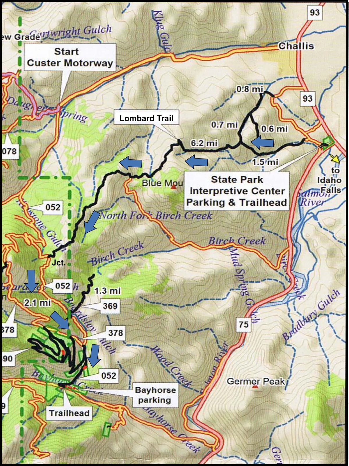 BLM Idaho off-road trail sign