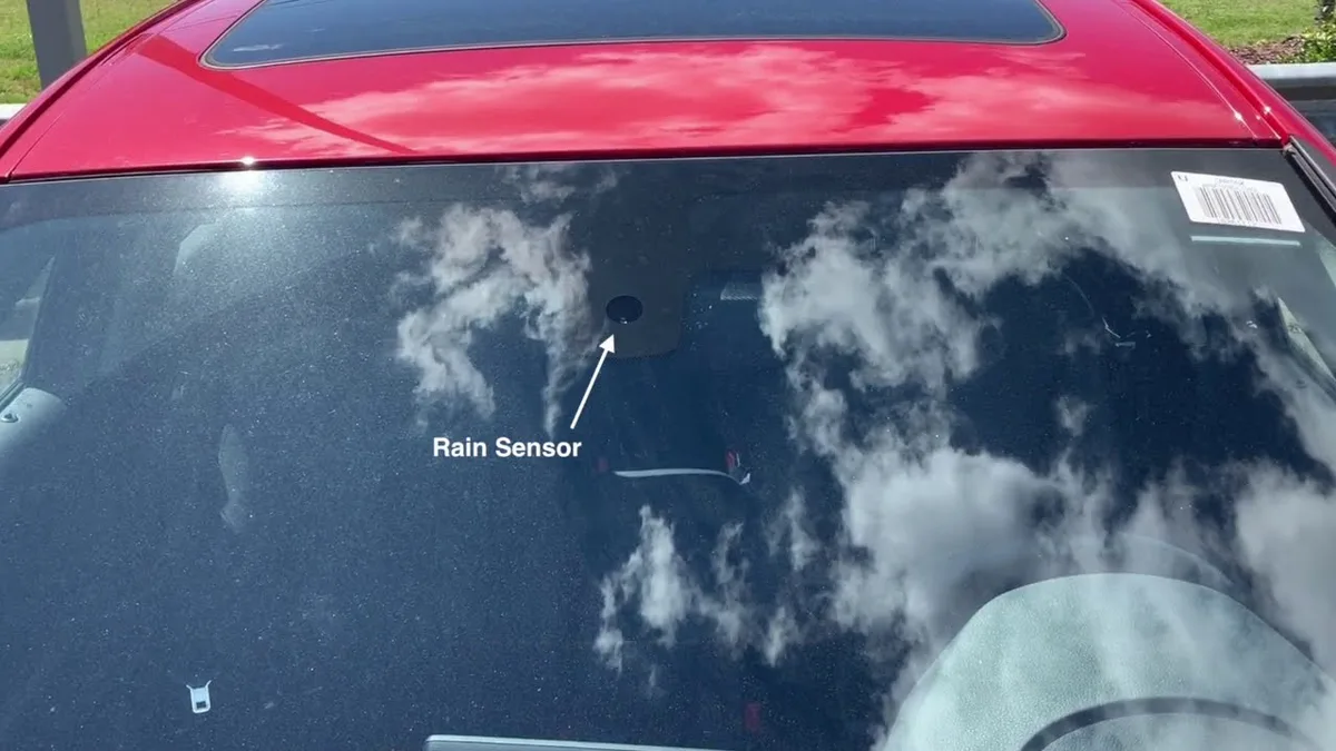 BMW 330i rain sensor location