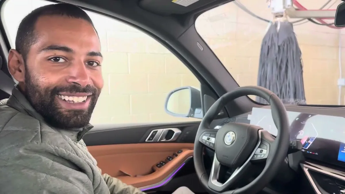 BMW car wash mode menu location