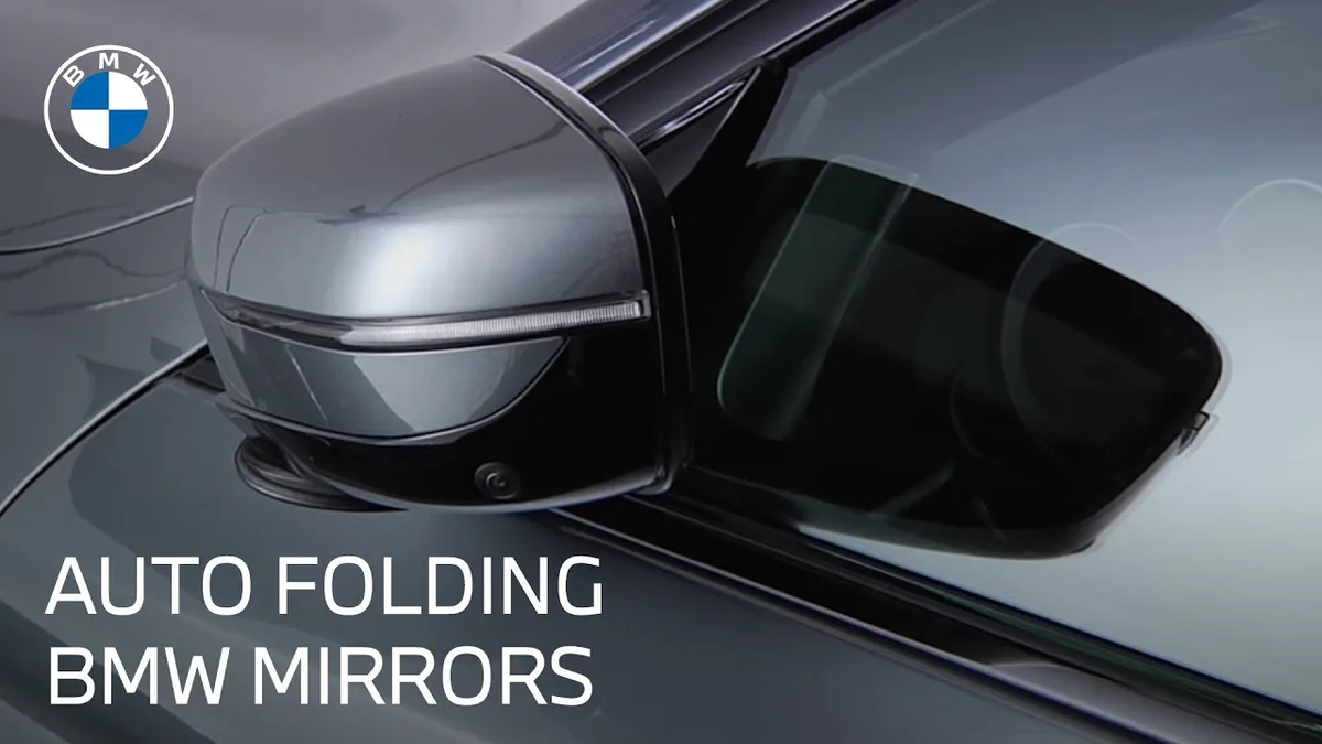 BMW car wash mode mirrors folded