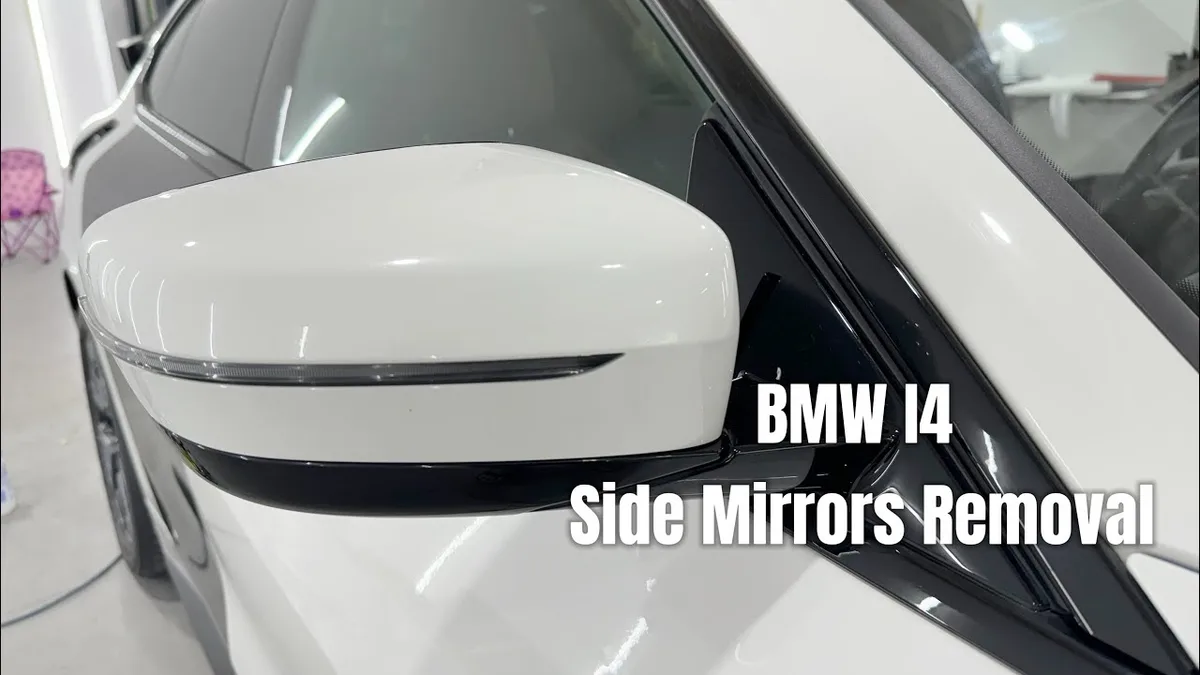 BMW i4 folded mirrors