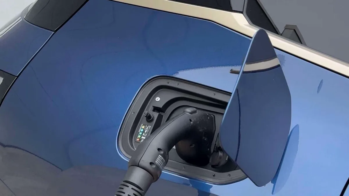 BMW iX charging port sealed