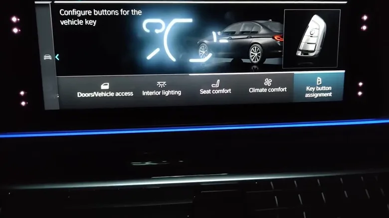 BMW key fob button layout