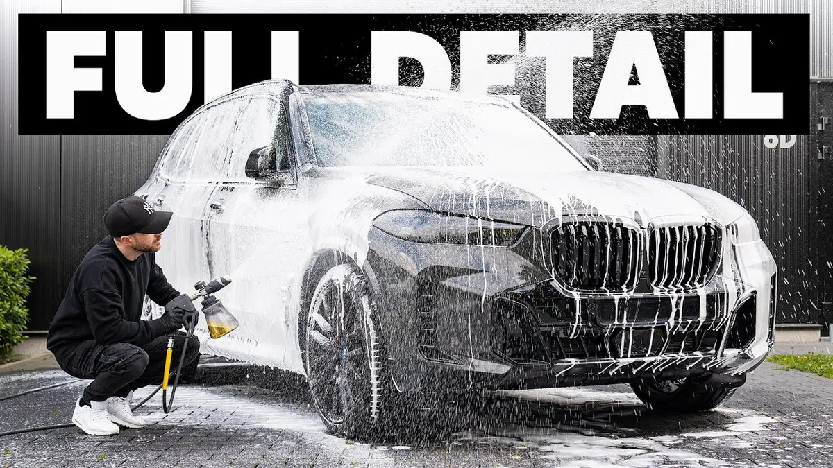 BMW manual car wash prep