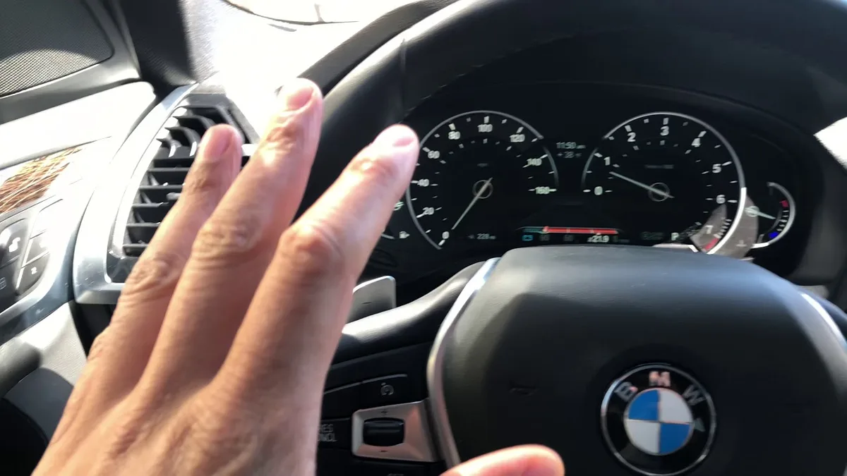 BMW X3 folded mirrors