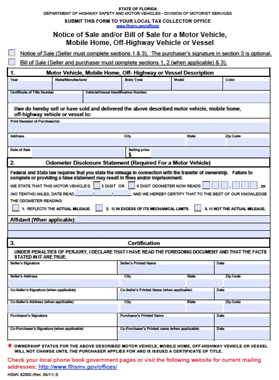 car bill of sale and title
