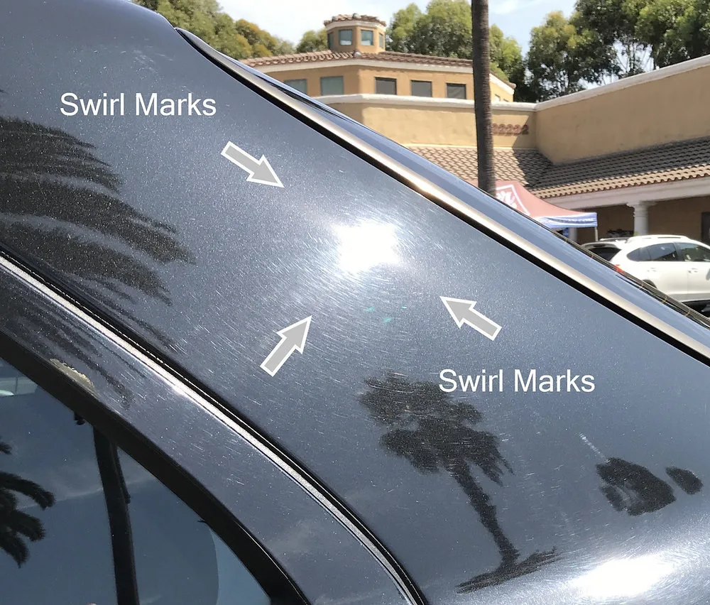 car paint correction polishing swirl marks
