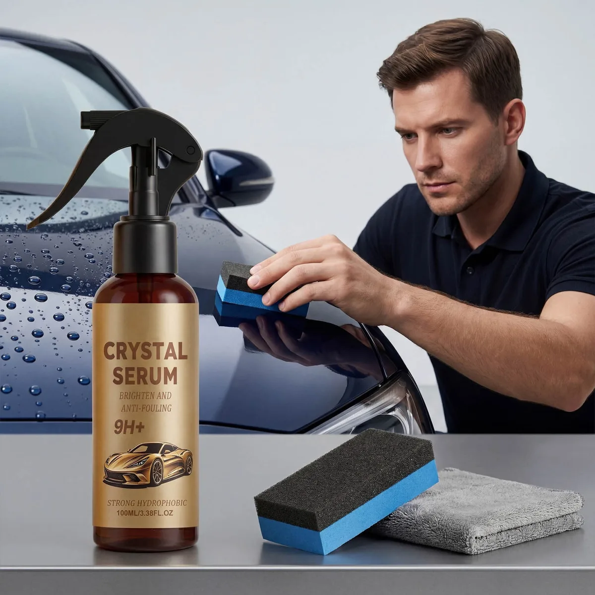 car paint with water beading