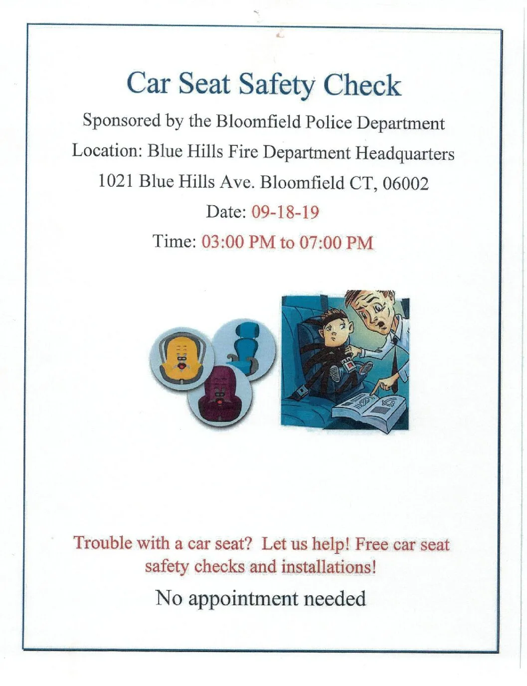 car seat inspection station Indiana