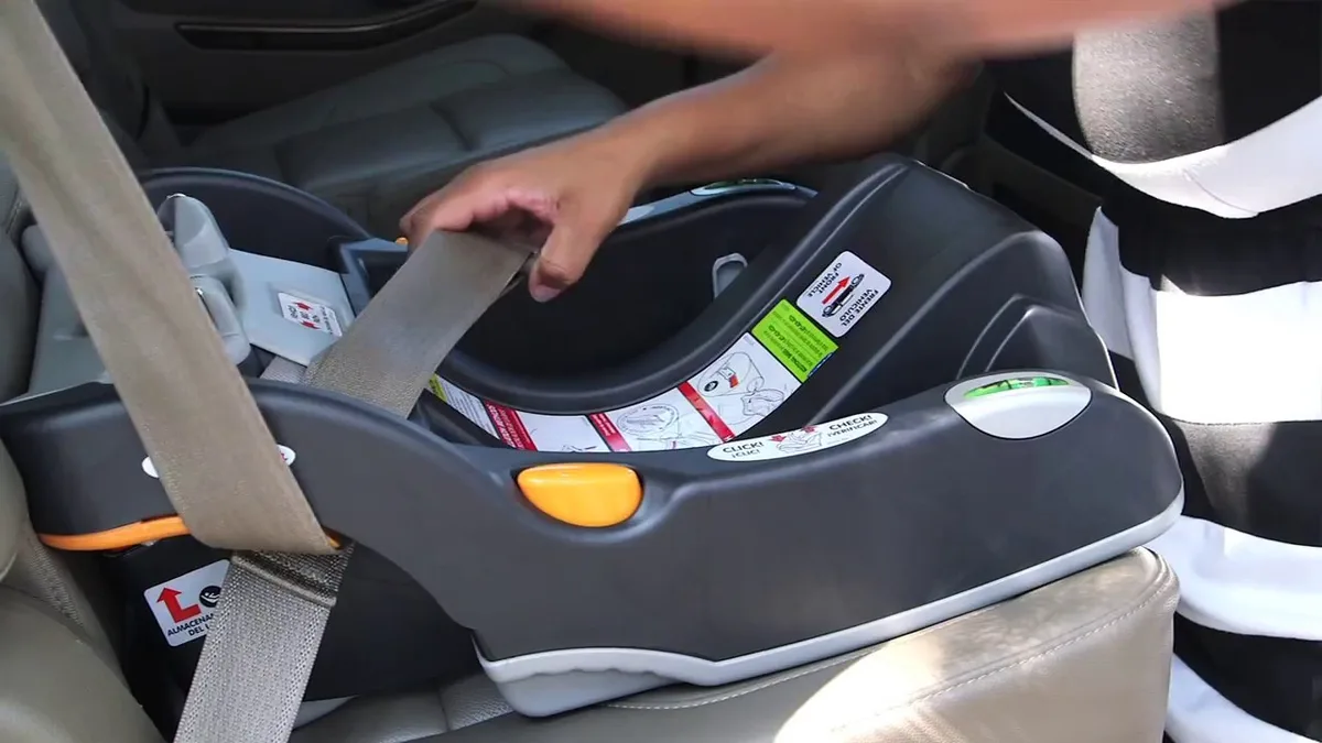 car seat placement in vehicle rear seat