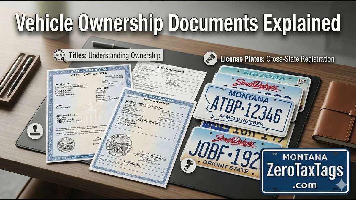 car title and registration documents