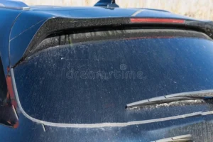 car with dust
