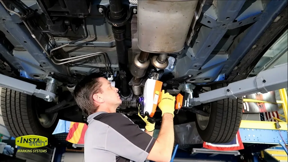catalytic converter tamper-proof marking